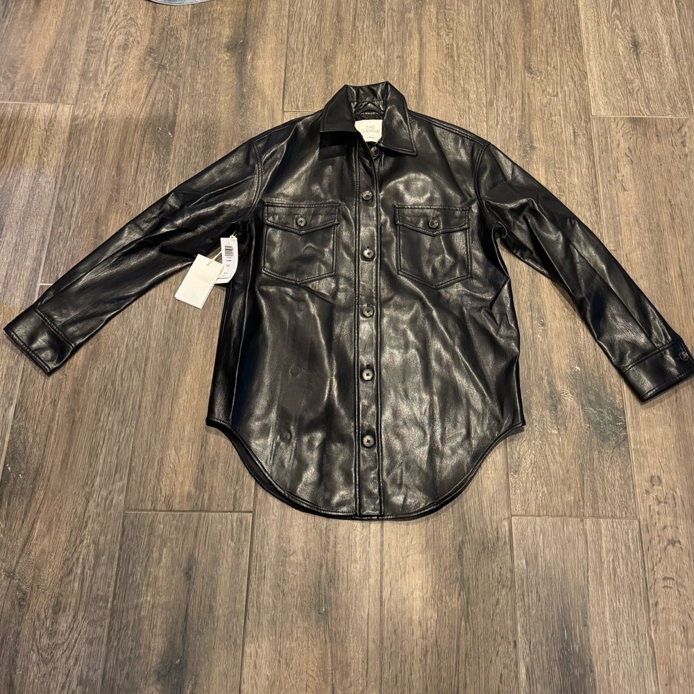 Aritzia Black Leather Jacket